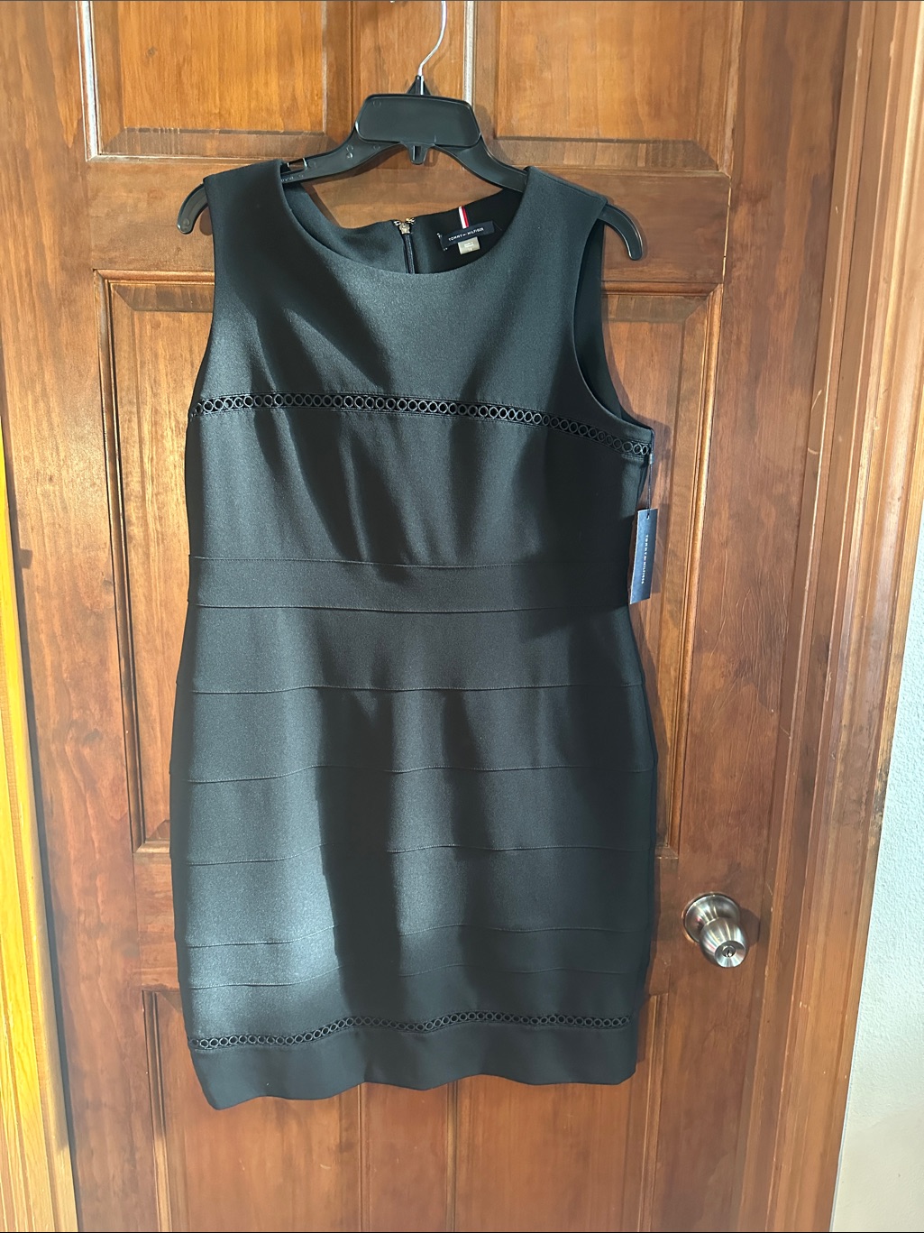 Tommy Hilfiger Black Sleeveless Band Detail Mini Dress